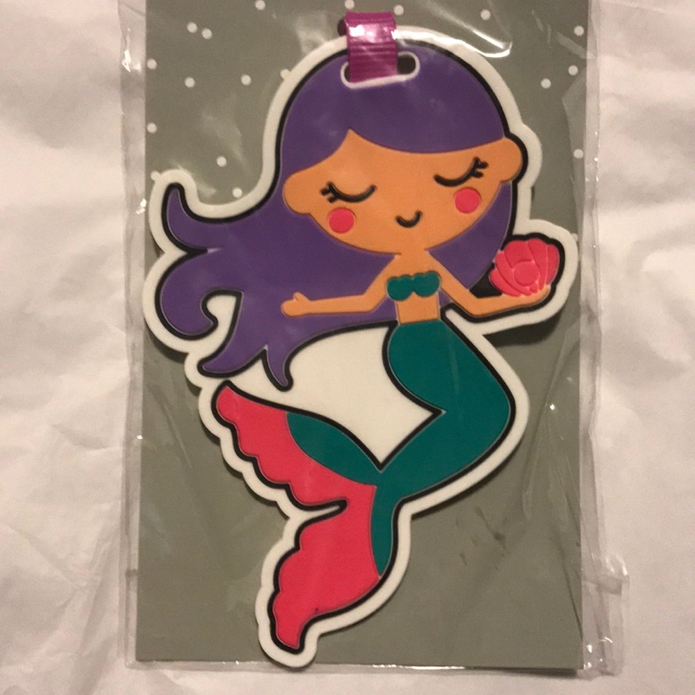 NWT Mermaid with Purple hair Luggage Tag